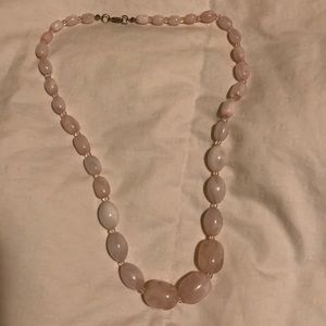 Pink bead necklace